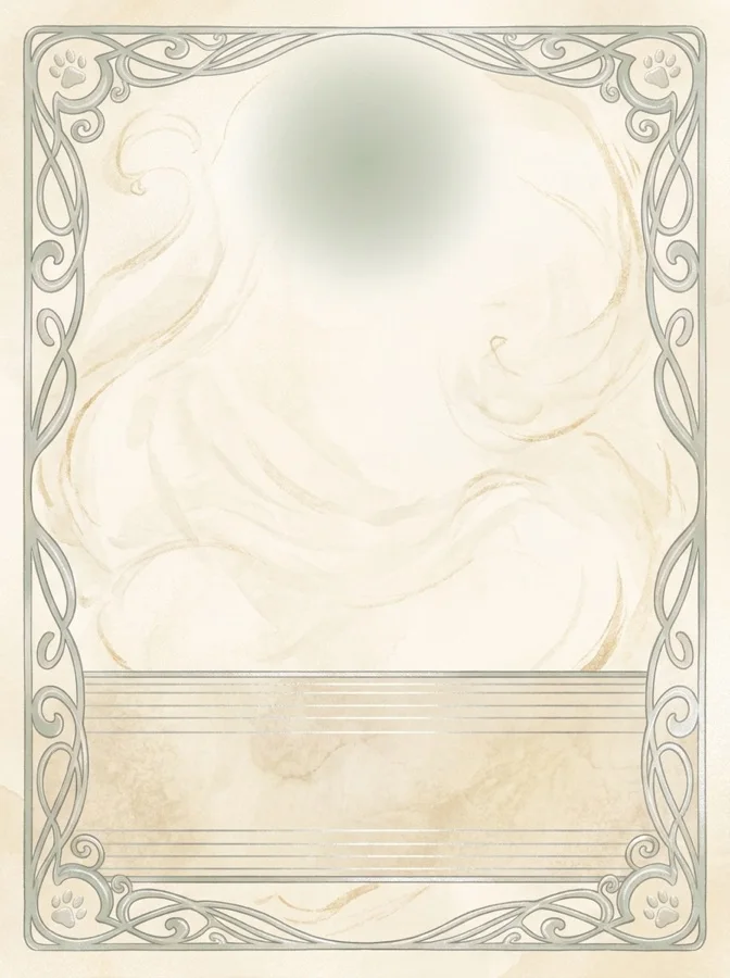Common card frame — warm parchment and gold