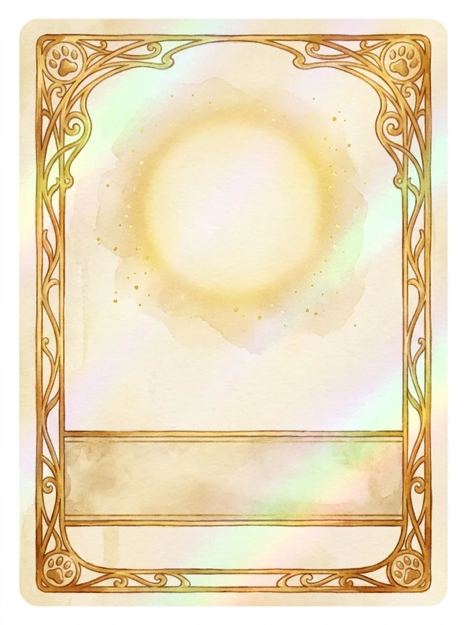 Uncommon card frame — cool silver filigree