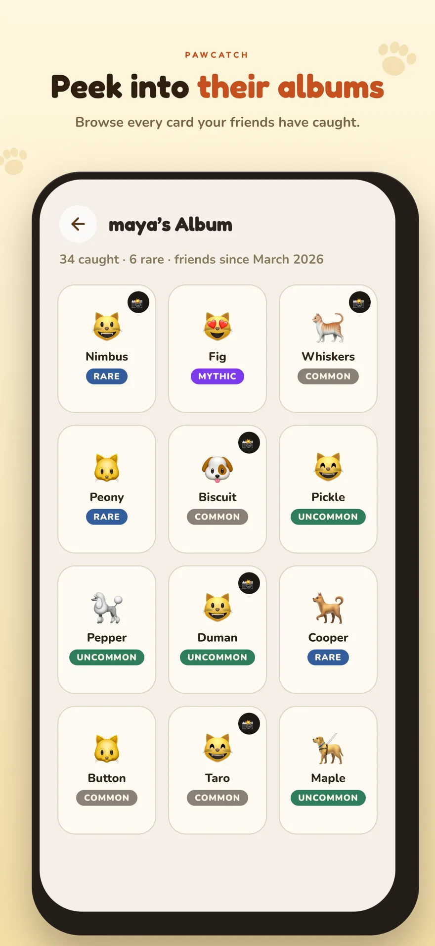 Screenshot: Browse a friend's album